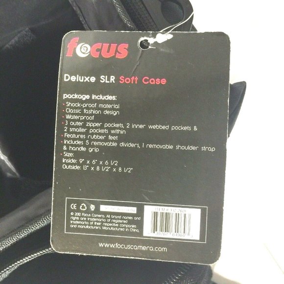 Focus Deluxe Soft Shell Camera Case Accessory Bag DSLR  New With Tag,  N… - Picture 5 of 8